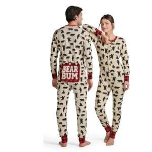 Little Blue House Bear Print Women's Adult Pajama Onesie Union Suit - Small